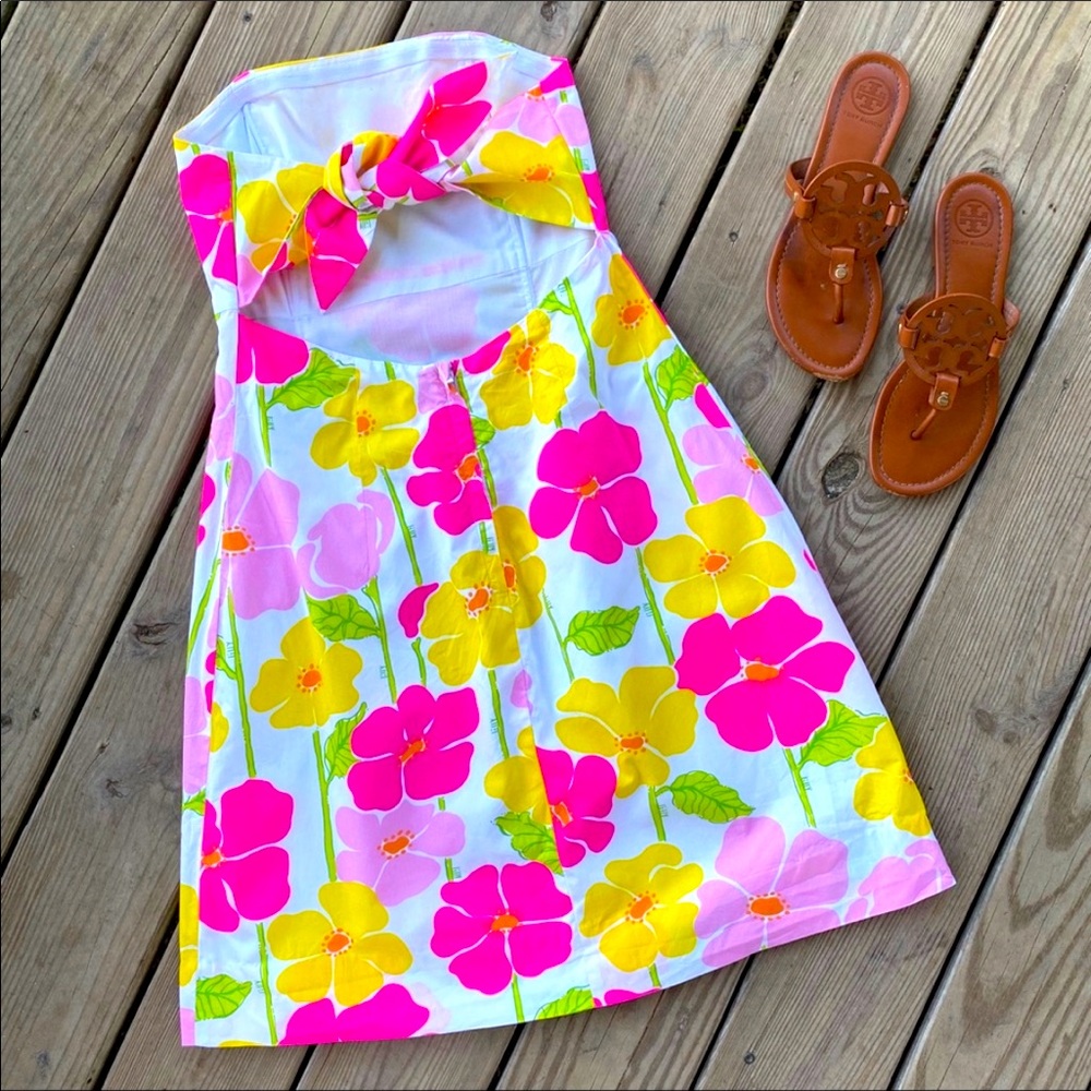 Lilly Pulitzer Strapless Floral dress